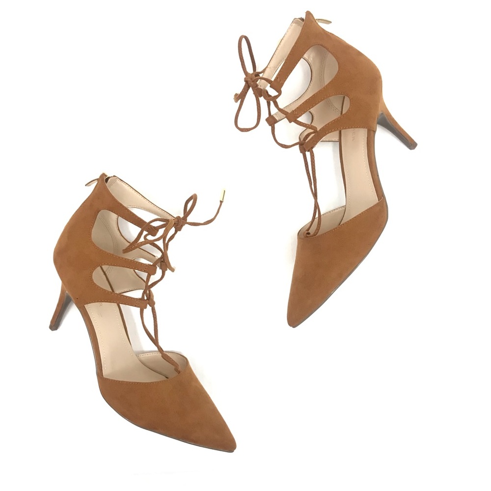 Marc Fisher Truthe Camel Lace Up Heels Size 9.5